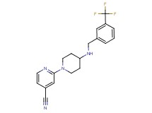 2-(4-{[3-(trifluoromethyl)benzyl]amino}piperidin-1-yl)isonicotinonitrile