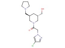 [(3S*,5R*)-1-[(4-chloro-1H-pyrazol-1-yl)acetyl]-5-(1-pyrrolidinylmethyl)-3-piperidinyl]methanol