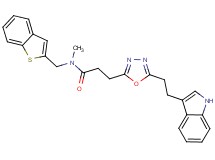 N-(1-benzothien-2-ylmethyl)-3-{5-[2-(1H-indol-3-yl)ethyl]-1,3,4-oxadiazol-2-yl}-N-methylpropanamide