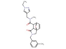 (3aR*,6S*)-N-[(1-ethyl-1H-pyrazol-4-yl)methyl]-N-methyl-2-(3-methylbenzyl)-1-oxo-1,2,3,6,7,7a-hexahydro-3a,6-epoxyisoindole-7-carboxamide
