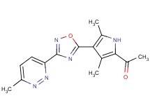 1-{3,5-dimethyl-4-[3-(6-methyl-3-pyridazinyl)-1,2,4-oxadiazol-5-yl]-1H-pyrrol-2-yl}ethanone