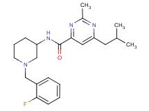 N-[1-(2-fluorobenzyl)-3-piperidinyl]-6-isobutyl-2-methyl-4-pyrimidinecarboxamide