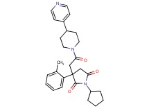 1-cyclopentyl-3-(2-methylphenyl)-3-{2-oxo-2-[4-(4-pyridinyl)-1-piperidinyl]ethyl}-2,5-pyrrolidinedione