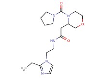 N-[2-(2-ethyl-1H-imidazol-1-yl)ethyl]-2-[4-(1-pyrrolidinylcarbonyl)-3-morpholinyl]acetamide