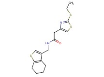 2-[2-(ethylthio)-1,3-thiazol-4-yl]-N-(4,5,6,7-tetrahydro-1-benzothien-3-ylmethyl)acetamide
