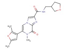 6-(2,5-dimethyl-3-furyl)-7-methyl-8-oxo-N-(tetrahydrofuran-3-ylmethyl)-7,8-dihydroimidazo[1,2-a]pyrazine-2-carboxamide