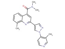 N,N,8-trimethyl-2-[1-(3-methylpyridin-4-yl)-1H-pyrazol-4-yl]quinoline-4-carboxamide