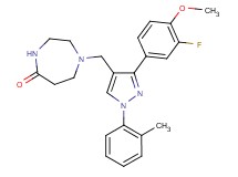 1-{[3-(3-fluoro-4-methoxyphenyl)-1-(2-methylphenyl)-1H-pyrazol-4-yl]methyl}-1,4-diazepan-5-one