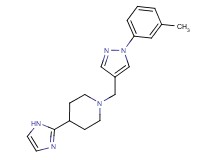 4-(1H-imidazol-2-yl)-1-{[1-(3-methylphenyl)-1H-pyrazol-4-yl]methyl}piperidine