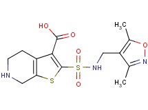 2-({[(3,5-dimethylisoxazol-4-yl)methyl]amino}sulfonyl)-4,5,6,7-tetrahydrothieno[2,3-c]pyridine-3-carboxylic acid