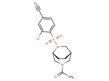 4-{[(1S*,5R*)-3-acetyl-3,6-diazabicyclo[3.2.2]non-6-yl]sulfonyl}-3-chlorobenzonitrile
