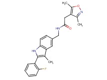 2-(3,5-dimethylisoxazol-4-yl)-N-{[2-(2-fluorophenyl)-3-methyl-1H-indol-5-yl]methyl}acetamide