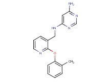 N-{[2-(2-methylphenoxy)pyridin-3-yl]methyl}pyrimidine-4,6-diamine