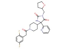 5-{1-[(2,5-difluorophenyl)acetyl]-4-piperidinyl}-5-(2-pyridinyl)-3-(tetrahydro-2-furanylmethyl)-2,4-imidazolidinedione