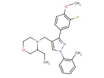 3-ethyl-4-{[3-(3-fluoro-4-methoxyphenyl)-1-(2-methylphenyl)-1H-pyrazol-4-yl]methyl}morpholine
