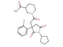 3-[2-(3-acetyl-1-piperidinyl)-2-oxoethyl]-3-(2-chlorophenyl)-1-cyclopentyl-2,5-pyrrolidinedione