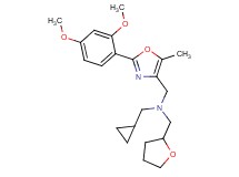 (cyclopropylmethyl){[2-(2,4-dimethoxyphenyl)-5-methyl-1,3-oxazol-4-yl]methyl}(tetrahydro-2-furanylmethyl)amine