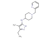 N-(3-ethyl-4-methyl-1H-pyrazol-5-yl)-1-(2-pyridinylmethyl)-4-piperidinamine bis(trifluoroacetate)