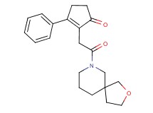 2-[2-(2-oxa-7-azaspiro[4.5]dec-7-yl)-2-oxoethyl]-3-phenylcyclopent-2-en-1-one