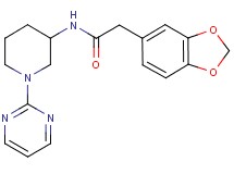 2-(1,3-benzodioxol-5-yl)-N-[1-(2-pyrimidinyl)-3-piperidinyl]acetamide