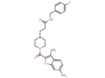 3-{1-[(3,6-dimethyl-1-benzofuran-2-yl)carbonyl]-4-piperidinyl}-N-(4-fluorobenzyl)propanamide