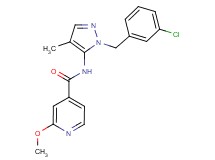 N-[1-(3-chlorobenzyl)-4-methyl-1H-pyrazol-5-yl]-2-methoxyisonicotinamide