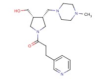 {(3R*,4R*)-4-[(4-methyl-1-piperazinyl)methyl]-1-[3-(3-pyridinyl)propanoyl]-3-pyrrolidinyl}methanol