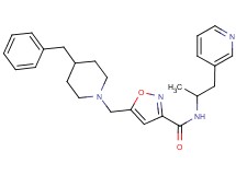 5-[(4-benzylpiperidin-1-yl)methyl]-N-(1-methyl-2-pyridin-3-ylethyl)isoxazole-3-carboxamide