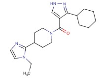 1-[(3-cyclohexyl-1H-pyrazol-4-yl)carbonyl]-4-(1-ethyl-1H-imidazol-2-yl)piperidine