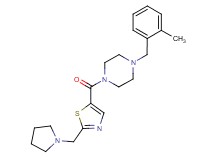 1-(2-methylbenzyl)-4-{[2-(1-pyrrolidinylmethyl)-1,3-thiazol-5-yl]carbonyl}piperazine