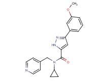N-cyclopropyl-3-(3-methoxyphenyl)-N-(4-pyridinylmethyl)-1H-pyrazole-5-carboxamide