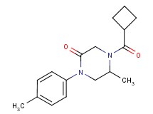 4-(cyclobutylcarbonyl)-5-methyl-1-(4-methylphenyl)-2-piperazinone