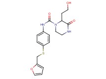 N-{4-[(2-furylmethyl)thio]phenyl}-2-(2-hydroxyethyl)-3-oxopiperazine-1-carboxamide