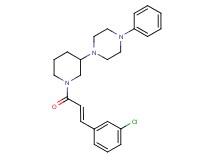 1-{1-[(2E)-3-(3-chlorophenyl)-2-propenoyl]-3-piperidinyl}-4-phenylpiperazine