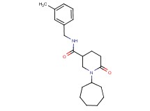 1-cycloheptyl-N-(3-methylbenzyl)-6-oxo-3-piperidinecarboxamide