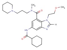5-[(cyclohexylcarbonyl)amino]-1-(2-methoxyethyl)-N-methyl-N-[3-(1-piperidinyl)propyl]-1H-benzimidazole-7-carboxamide