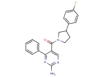 5-{[3-(4-fluorophenyl)-1-pyrrolidinyl]carbonyl}-4-phenyl-2-pyrimidinamine