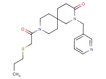 9-[(propylthio)acetyl]-2-(pyridin-3-ylmethyl)-2,9-diazaspiro[5.5]undecan-3-one
