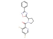 3,5-difluoro-2-{[2-(3-phenyl-1,2,4-oxadiazol-5-yl)-1-pyrrolidinyl]carbonyl}pyridine