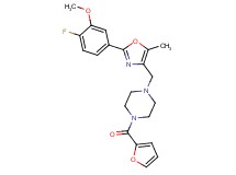 1-{[2-(4-fluoro-3-methoxyphenyl)-5-methyl-1,3-oxazol-4-yl]methyl}-4-(2-furoyl)piperazine