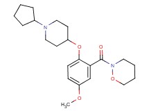 2-{2-[(1-cyclopentyl-4-piperidinyl)oxy]-5-methoxybenzoyl}-1,2-oxazinane