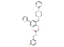 N-(3-fluorobenzyl)-2-[2-{[4-(2-pyrimidinyl)-1-piperazinyl]methyl}-4-(2-thienyl)phenoxy]acetamide