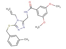 N-({4-allyl-5-[(3-methylbenzyl)thio]-4H-1,2,4-triazol-3-yl}methyl)-3,5-dimethoxybenzamide