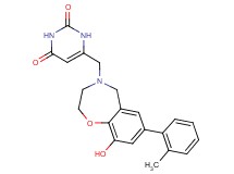 6-{[9-hydroxy-7-(2-methylphenyl)-2,3-dihydro-1,4-benzoxazepin-4(5H)-yl]methyl}pyrimidine-2,4(1H,3H)-dione