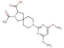 2-acetyl-8-(4,6-dimethoxy-2-pyrimidinyl)-2,8-diazaspiro[4.5]decane-3-carboxylic acid