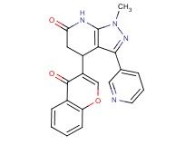 1-methyl-4-(4-oxo-4H-chromen-3-yl)-3-pyridin-3-yl-1,4,5,7-tetrahydro-6H-pyrazolo[3,4-b]pyridin-6-one