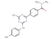 4-{4-amino-6-[(4-methylphenyl)amino]-1,3,5-triazin-2-yl}-N,N-dimethylbenzamide