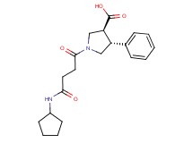 (3S*,4R*)-1-[4-(cyclopentylamino)-4-oxobutanoyl]-4-phenylpyrrolidine-3-carboxylic acid