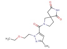 7-{[1-(2-ethoxyethyl)-3-methyl-1H-pyrazol-5-yl]carbonyl}-2,7-diazaspiro[4.4]nonane-1,3-dione