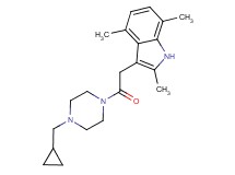 3-{2-[4-(cyclopropylmethyl)-1-piperazinyl]-2-oxoethyl}-2,4,7-trimethyl-1H-indole